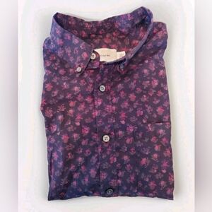 Coach Floral Button-Down Long Sleeve Mens Shirt Large Slim Fit